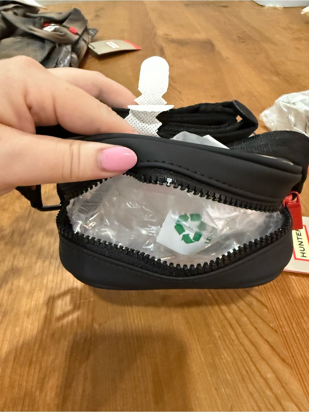 Hunter Clear Crossbody with Black Trim and Red Logo Patch - Picture 7 of 10